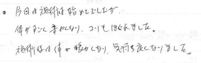 261 男性 50代 身体のこり