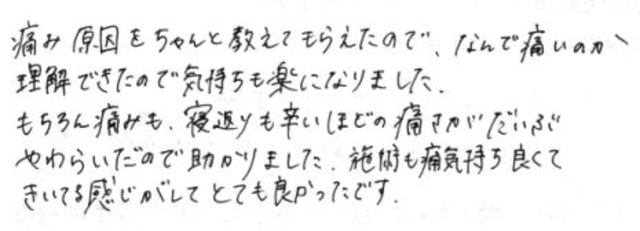 145 女性 20代 身体の痛み