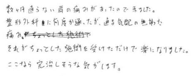 113 男性 30代 肩の痛み