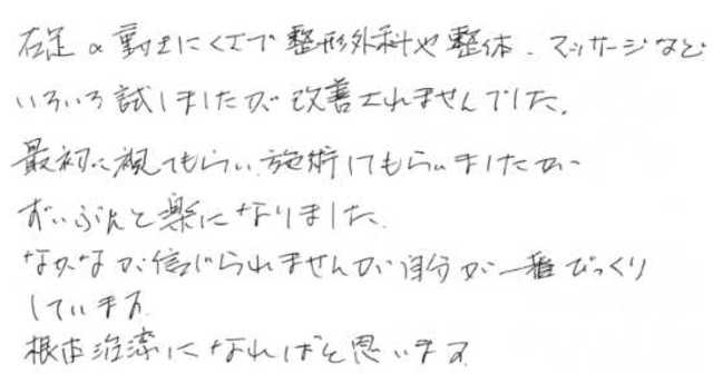 368 男性 50代 股関節、脚の不調