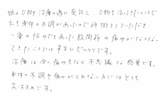 501 女性 40代 股関節痛